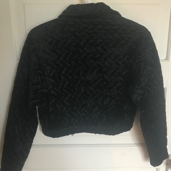 Quilted velvet bomber S - Picture 3 of 4